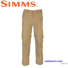 Штаны-шорты Simms Superlight Zip-Off Pant Cork размер 30W